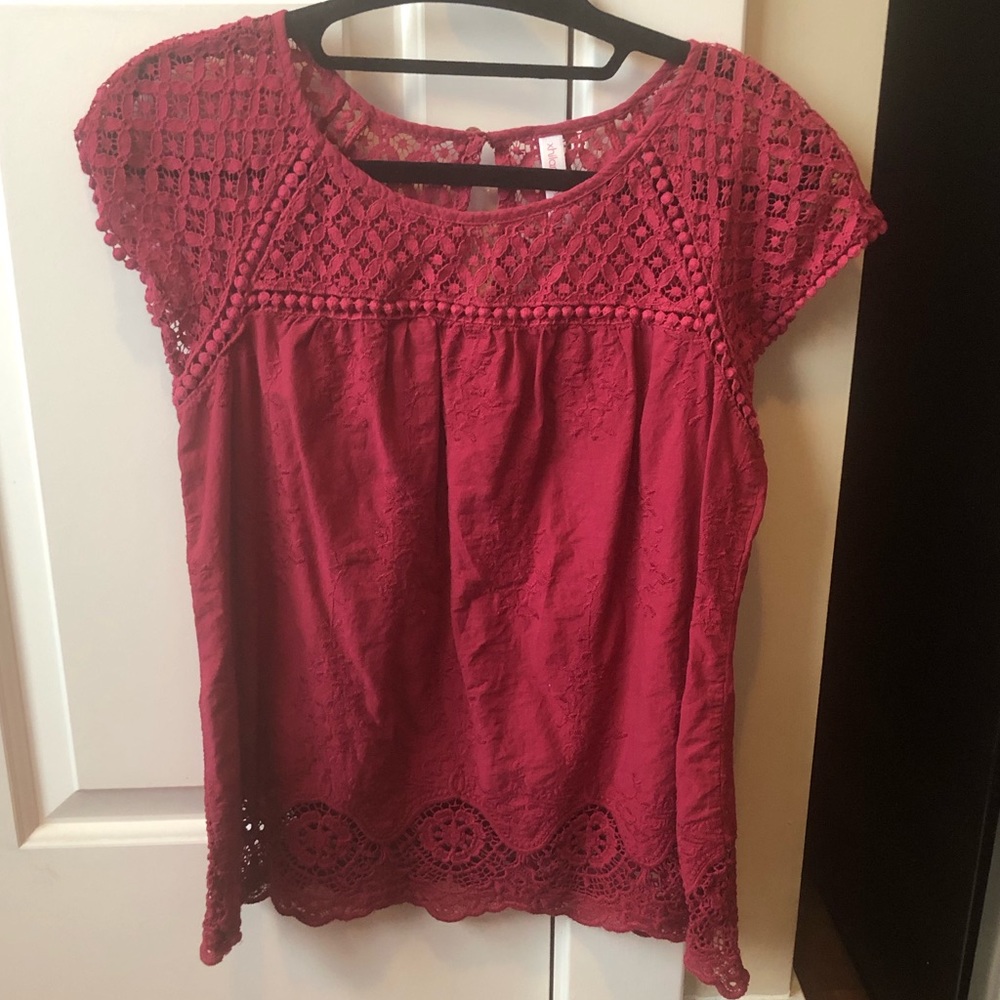 Eyelet summer blouse
